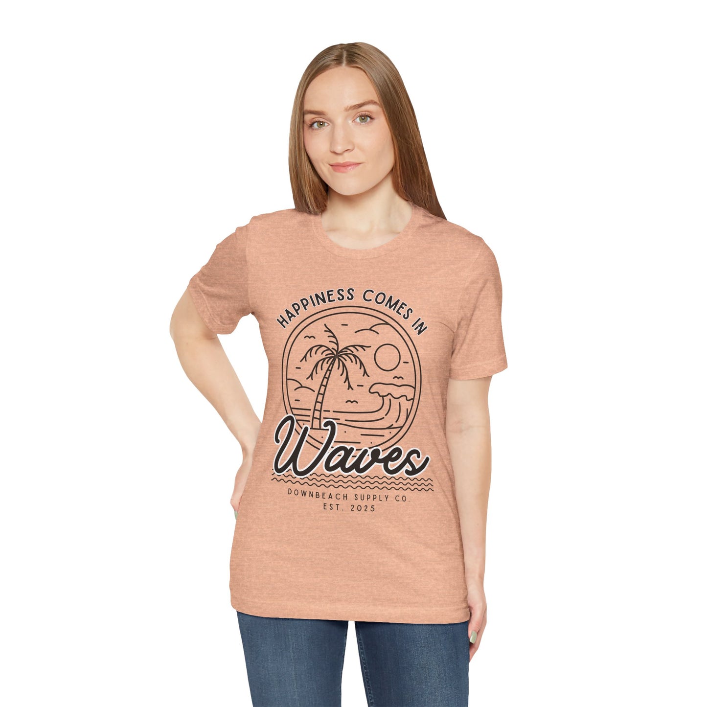 Happiness Comes in Waves Graphic Tee