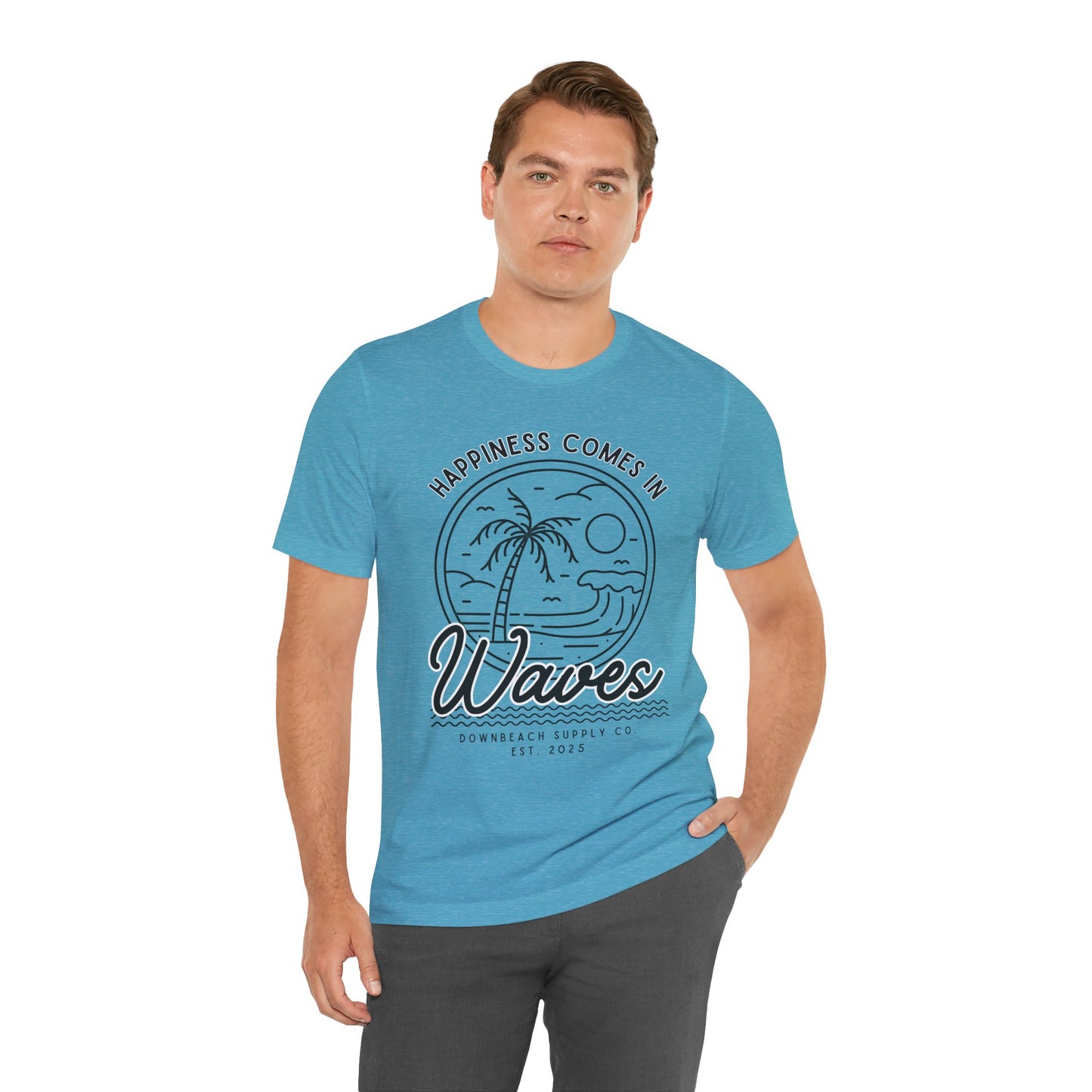 Happiness Comes in Waves Graphic Tee