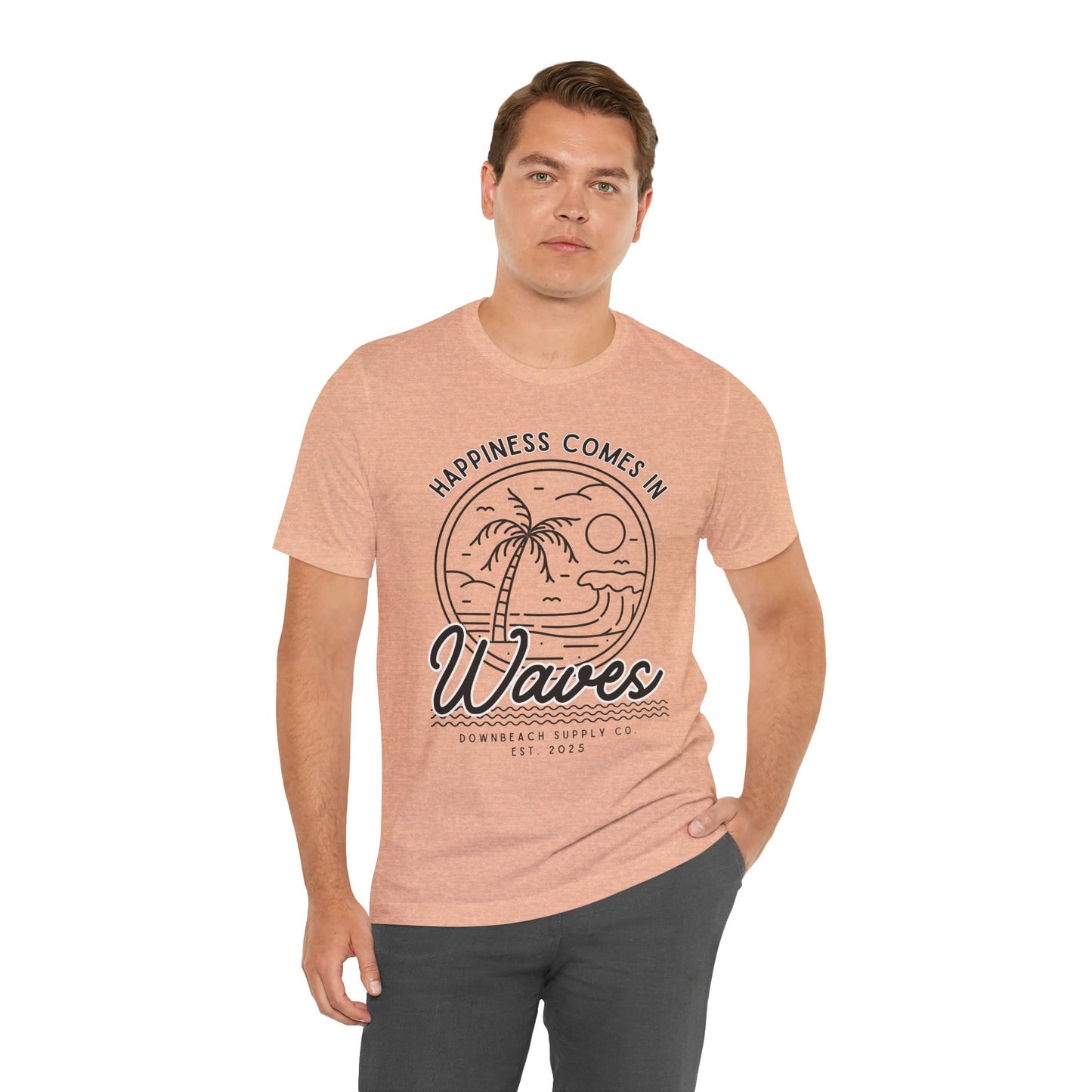 Happiness Comes in Waves Graphic Tee