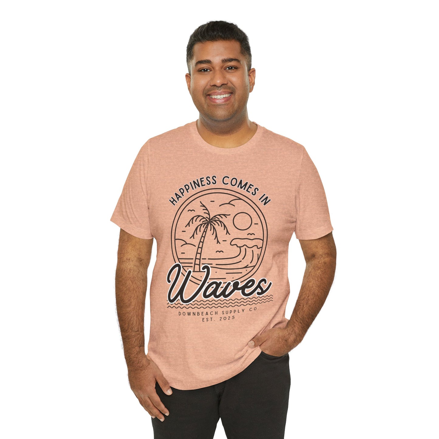 Happiness Comes in Waves Graphic Tee