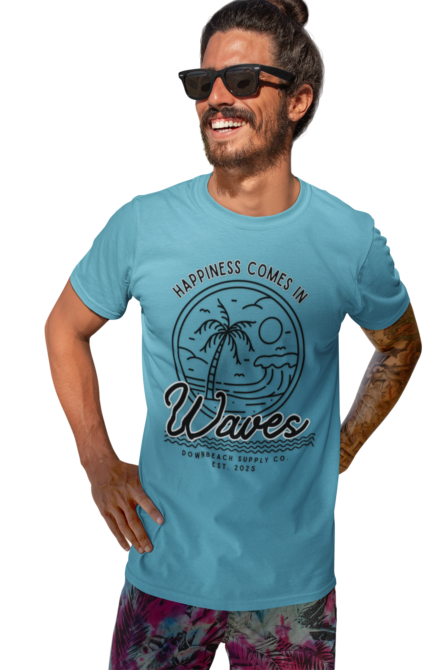 Happiness Comes in Waves Graphic Tee