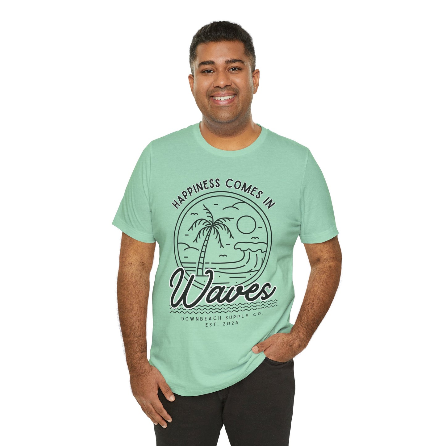 Happiness Comes in Waves Graphic Tee