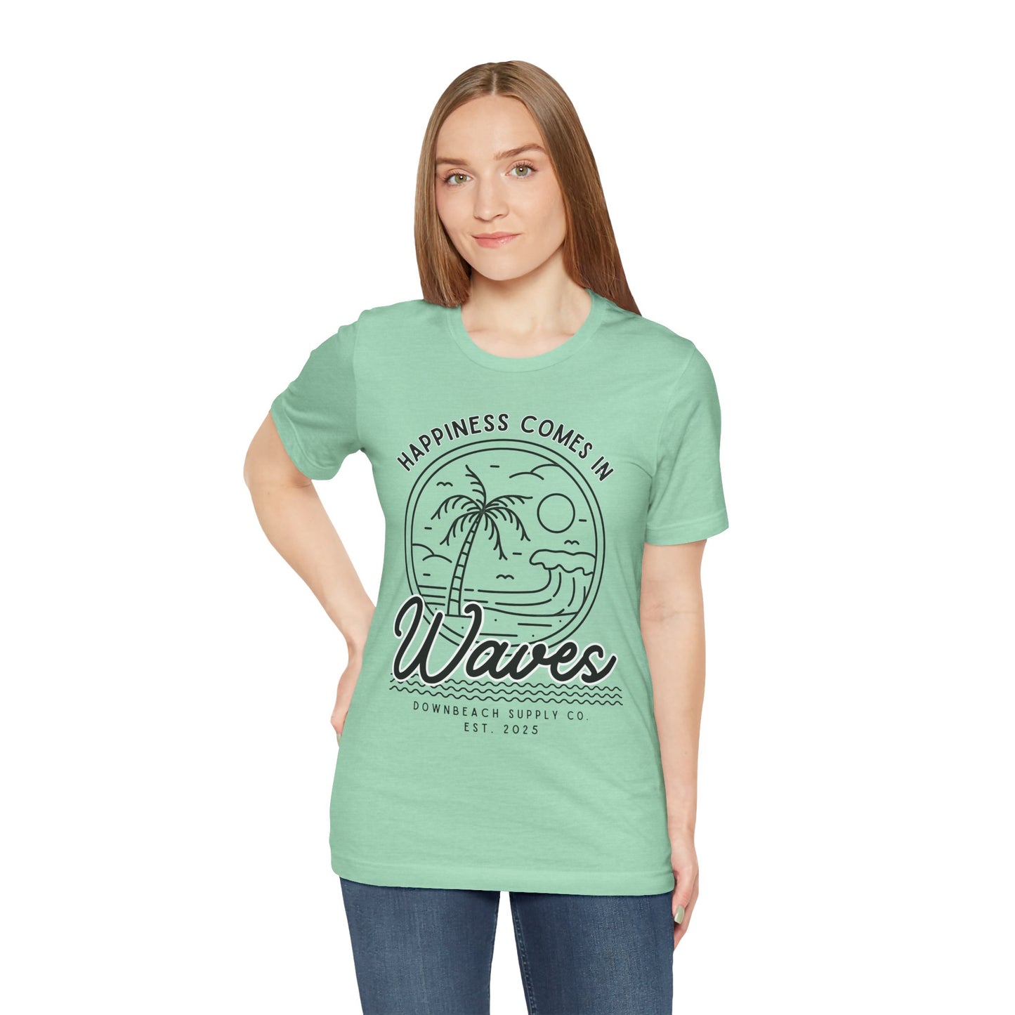 Happiness Comes in Waves Graphic Tee