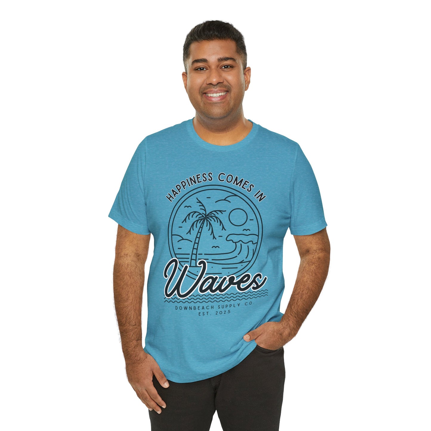 Happiness Comes in Waves Graphic Tee