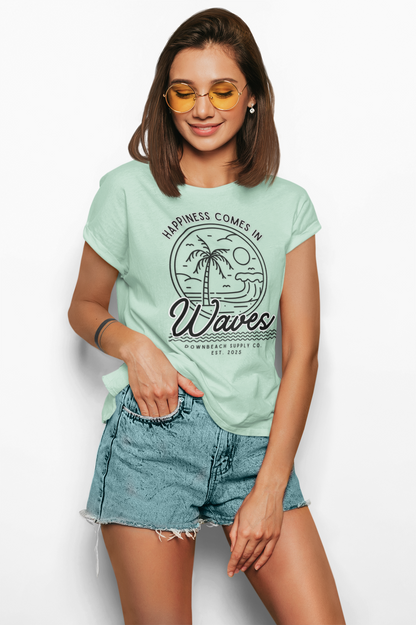Happiness Comes in Waves Graphic Tee