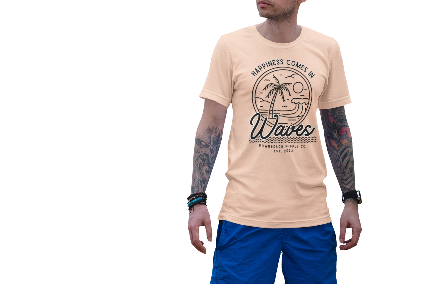 Happiness Comes in Waves Graphic Tee